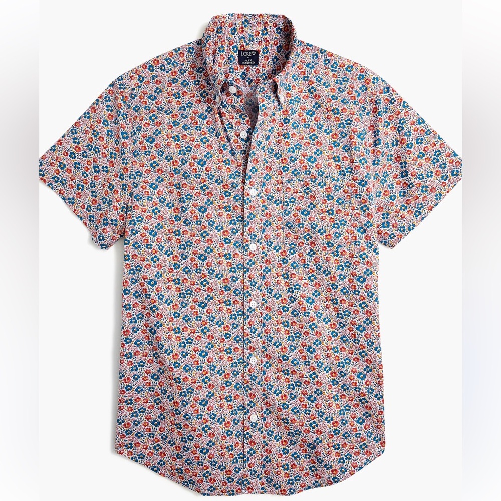 J. Crew Men's Multicolor Floral Button-Down Shirt